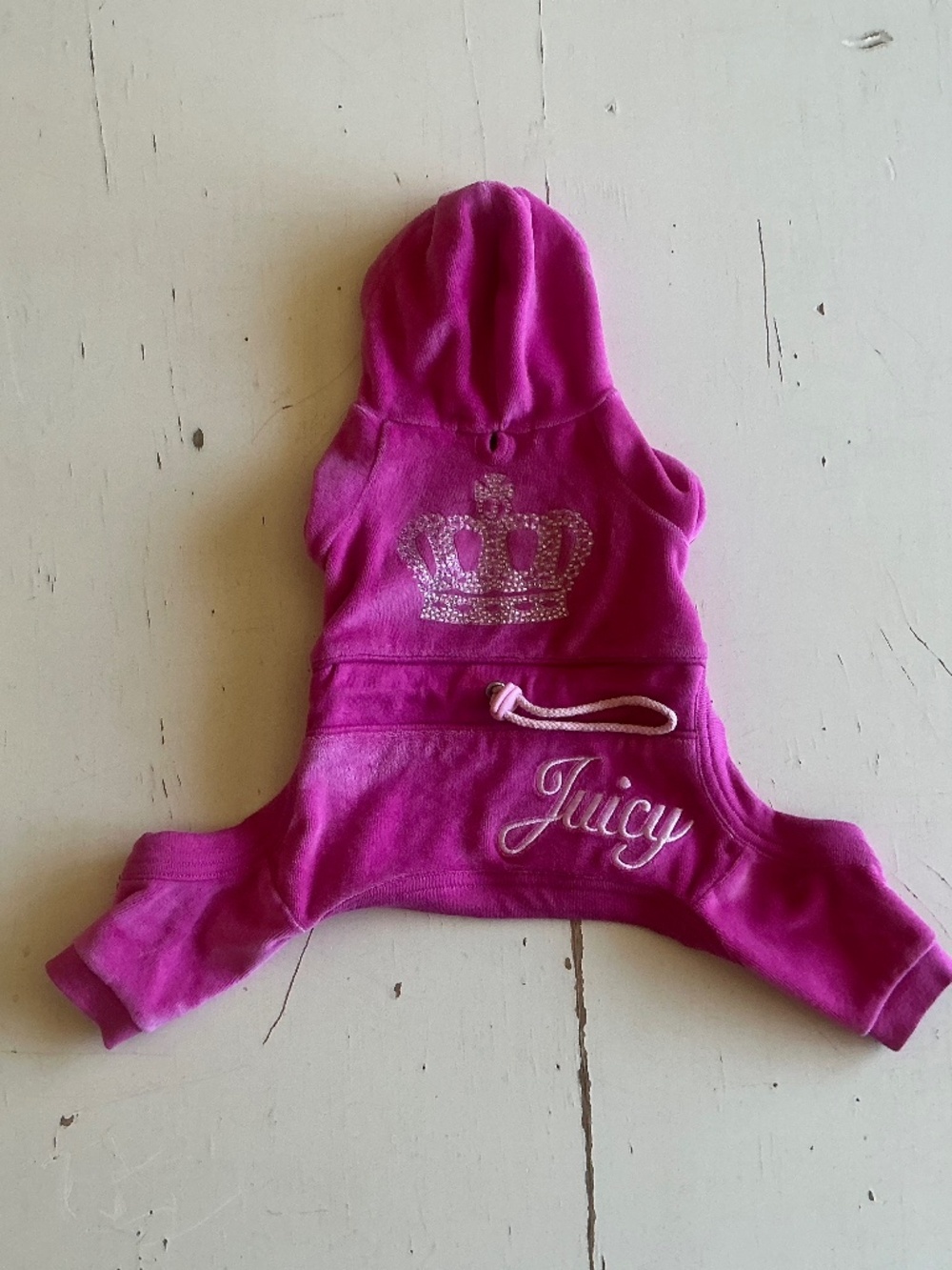 Juicy Couture Pink Velour Small Dog Tracksuit XS S